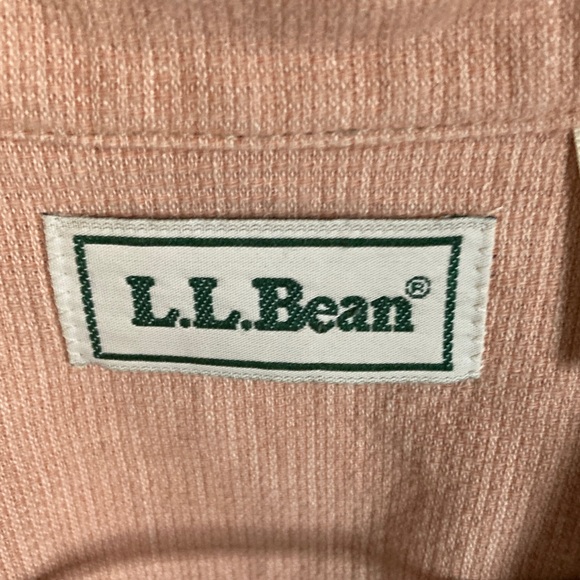 L.L. Bean womens 100% cotton short sleeve button down shirt Made in USA Large - Picture 3 of 8